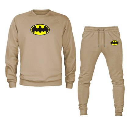 Men's DC Comics Batman Superhero Crewneck Sweatshirt Joggers Suit
