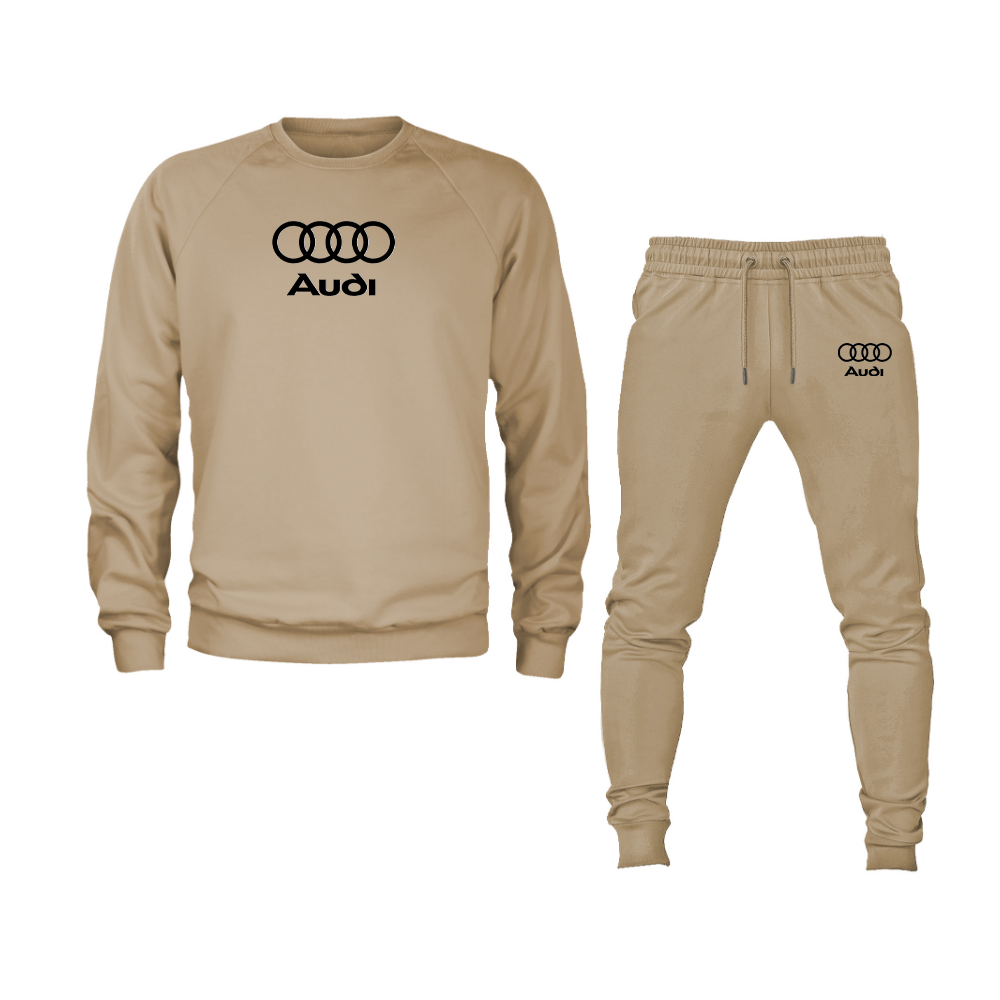 Men's Audi Motorsports Car Crewneck Sweatshirt Joggers Suit