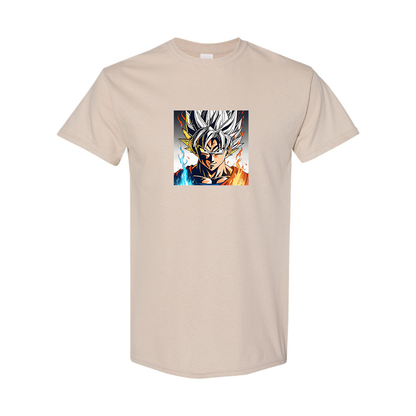Men's Goku Fire Dragon Ball Z Cartoon Cotton T-Shirt