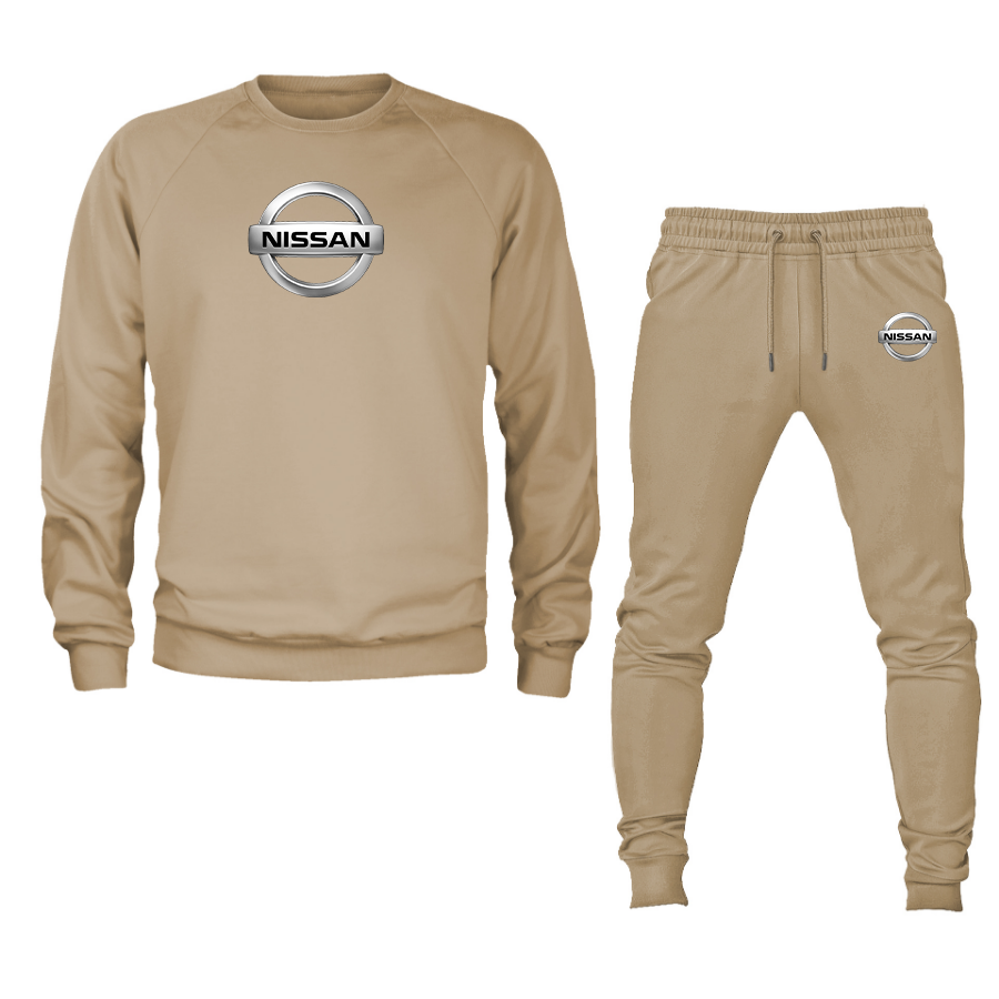 Men’s Nissan Motorsport Car Crewneck Sweatshirt Joggers Suit