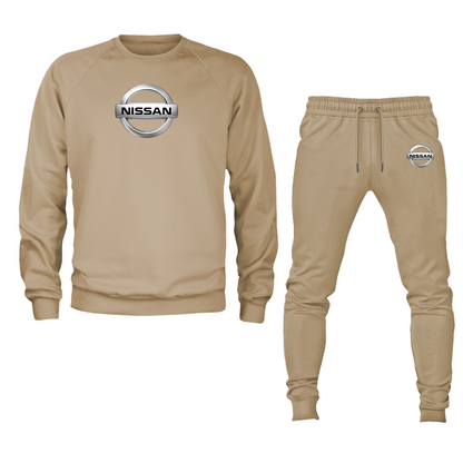 Men’s Nissan Motorsport Car Crewneck Sweatshirt Joggers Suit