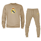 Men’s Real Madrid Soccer Logo Crewneck Sweatshirt Joggers Suit