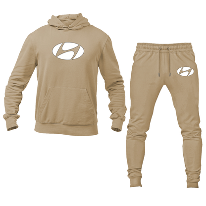 Men's Hyundai New Logo Car  Hoodie Joggers Set