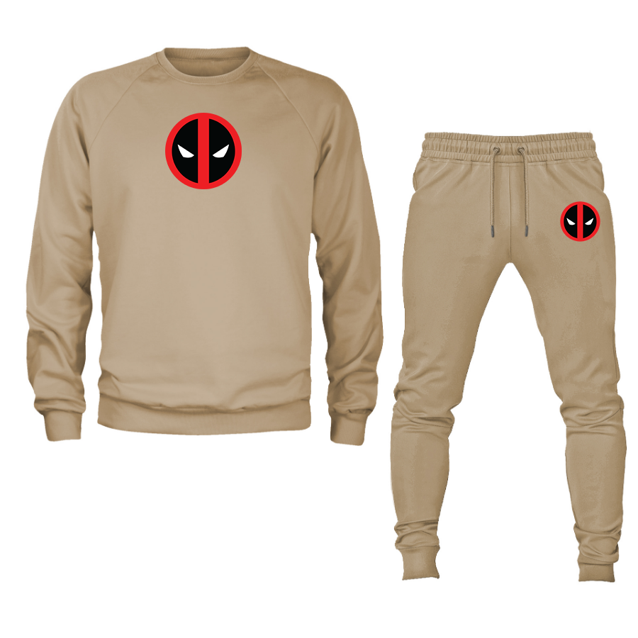 Men's Deadpool Marvel Superhero Crewneck Sweatshirt Joggers Suit