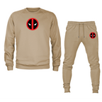 Men's Deadpool Marvel Superhero Crewneck Sweatshirt Joggers Suit