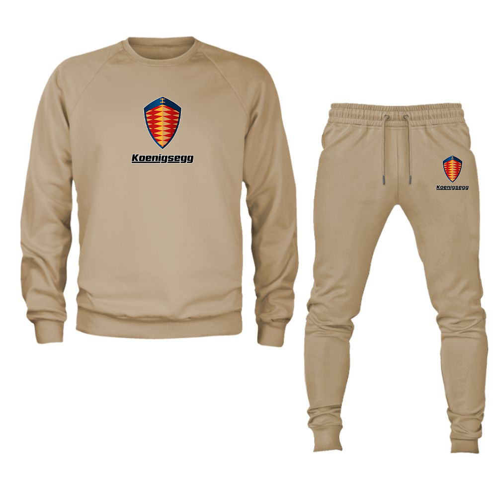 Men’s Koenigsegg Car Crewneck Sweatshirt Joggers Suit