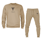 Men’s Tesla Motorsports Car Crewneck Sweatshirt Joggers Suit