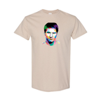 Men's Lionel Messi Face Art Soccer Cotton T-Shirt