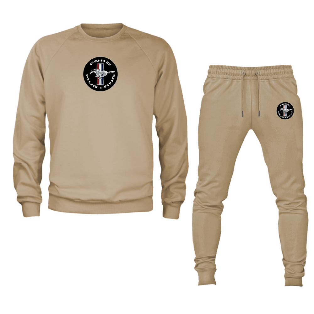 Men’s Ford Mustang Motorsport Car Crewneck Sweatshirt Joggers Suit