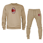 Men’s AC Milan Soccer Logo Crewneck Sweatshirt Joggers Suit