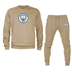 Men's Manchester City  Soccer Logo Crewneck Sweatshirt Joggers Suit
