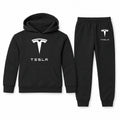 Tesla youth hoodie jogger set, Black, Youth Large ages 10–12