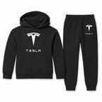 Tesla youth hoodie jogger set, Black, Youth Large ages 10–12