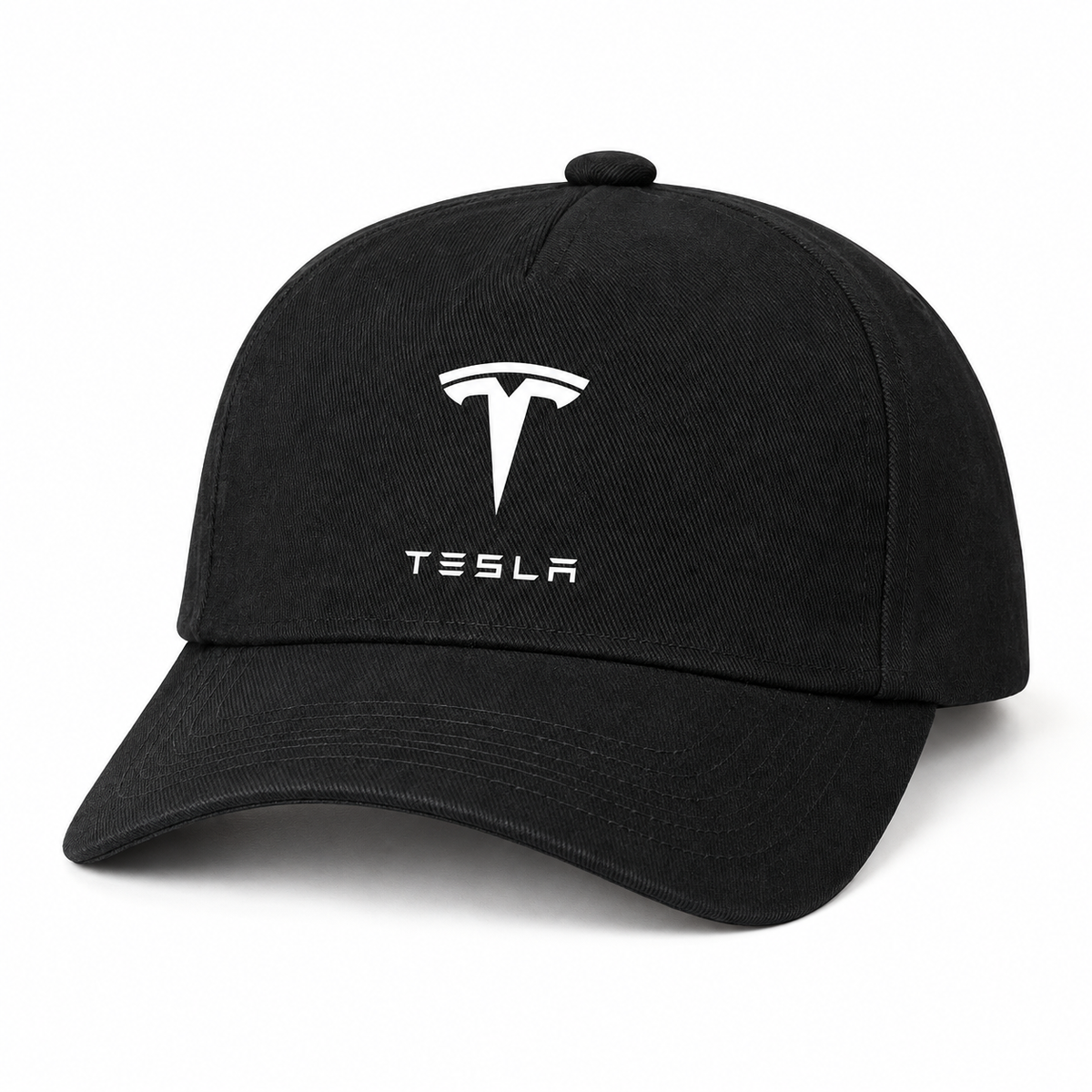 Tesla Car Dad Baseball Cap Hat | Color: Black | Image 1