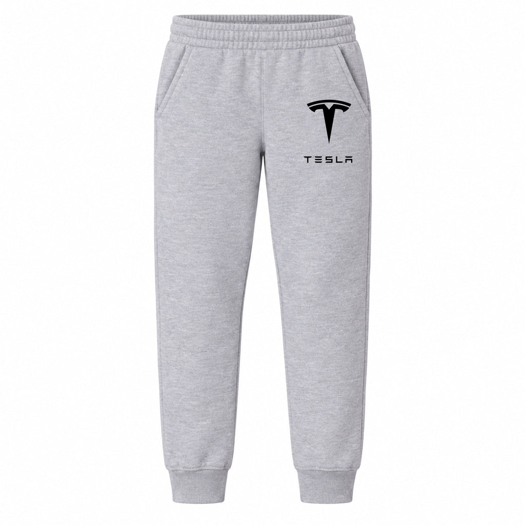 Tesla youth jogger sweatpants in Grey, Youth Large ages 10–12