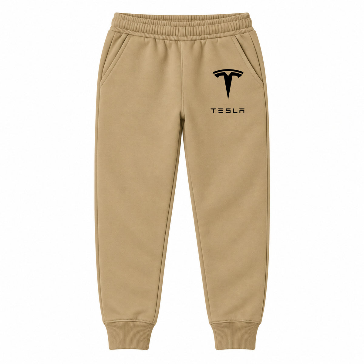 Tesla youth jogger sweatpants in Khaki, Youth Large ages 10–12