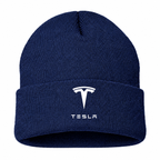 Men's Tesla Beanie Hat — Navy — clean front main