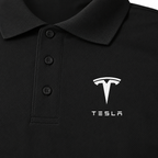 Tesla polyester polo | Color: Black | Image 3