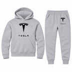 Tesla youth hoodie jogger set, Sports Grey, Youth Large ages 10–12