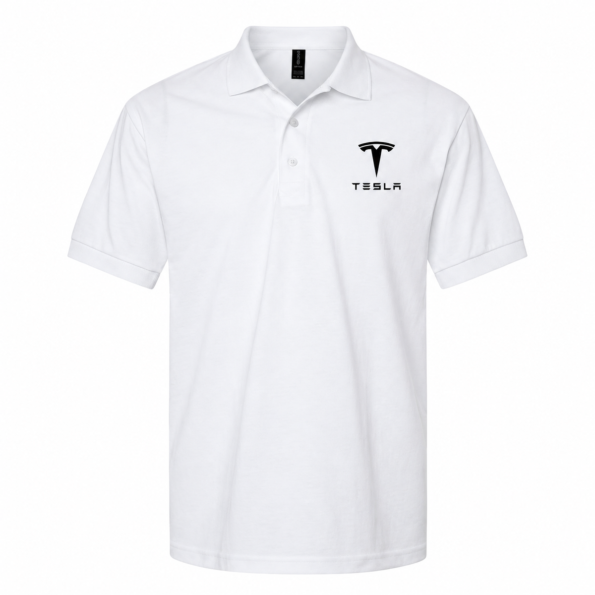 Men's Tesla Dry Blend Polo — White — clean front main