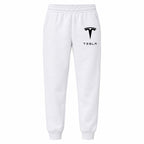 Tesla youth jogger sweatpants in White, Youth Large ages 10–12
