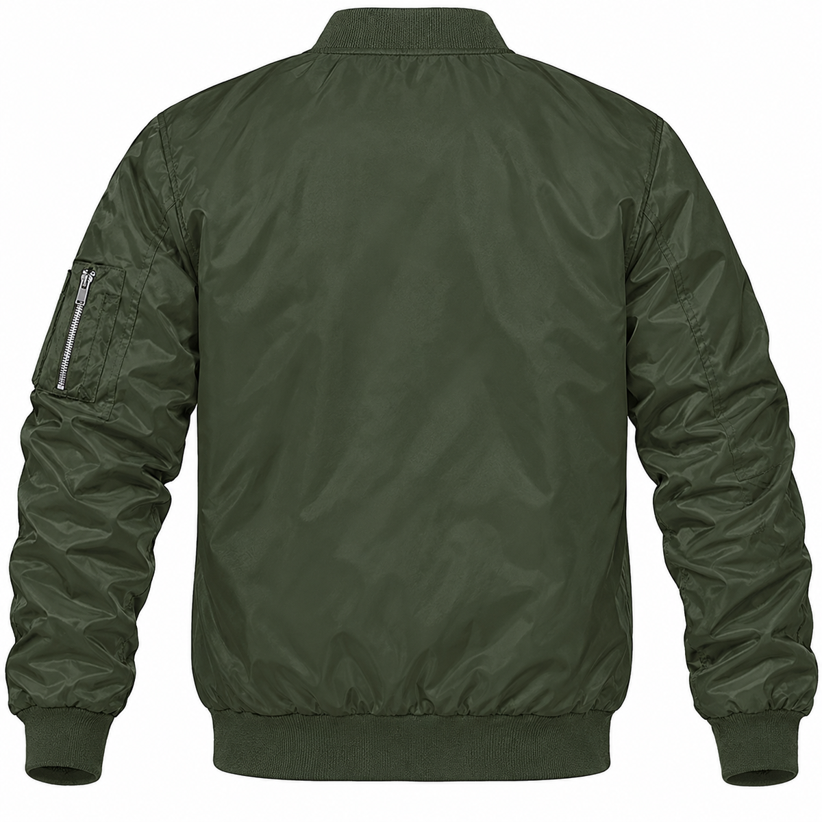 Toyota army green bomber jacket back product view | color: army green |