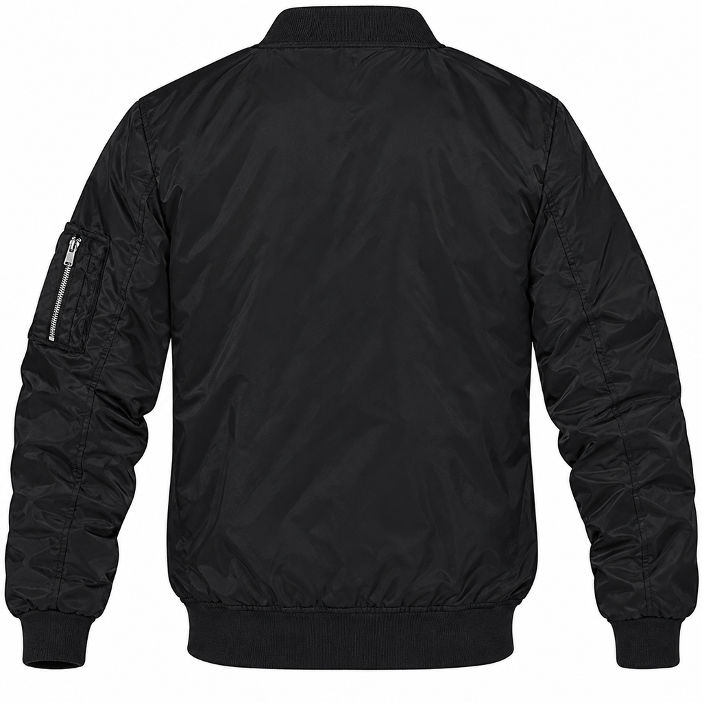 Toyota black bomber jacket back product view | color: black |