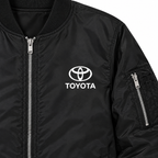 Toyota black bomber jacket chest print detail | color: black |