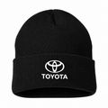 Men's Toyota Beanie Hat — Black — clean front main