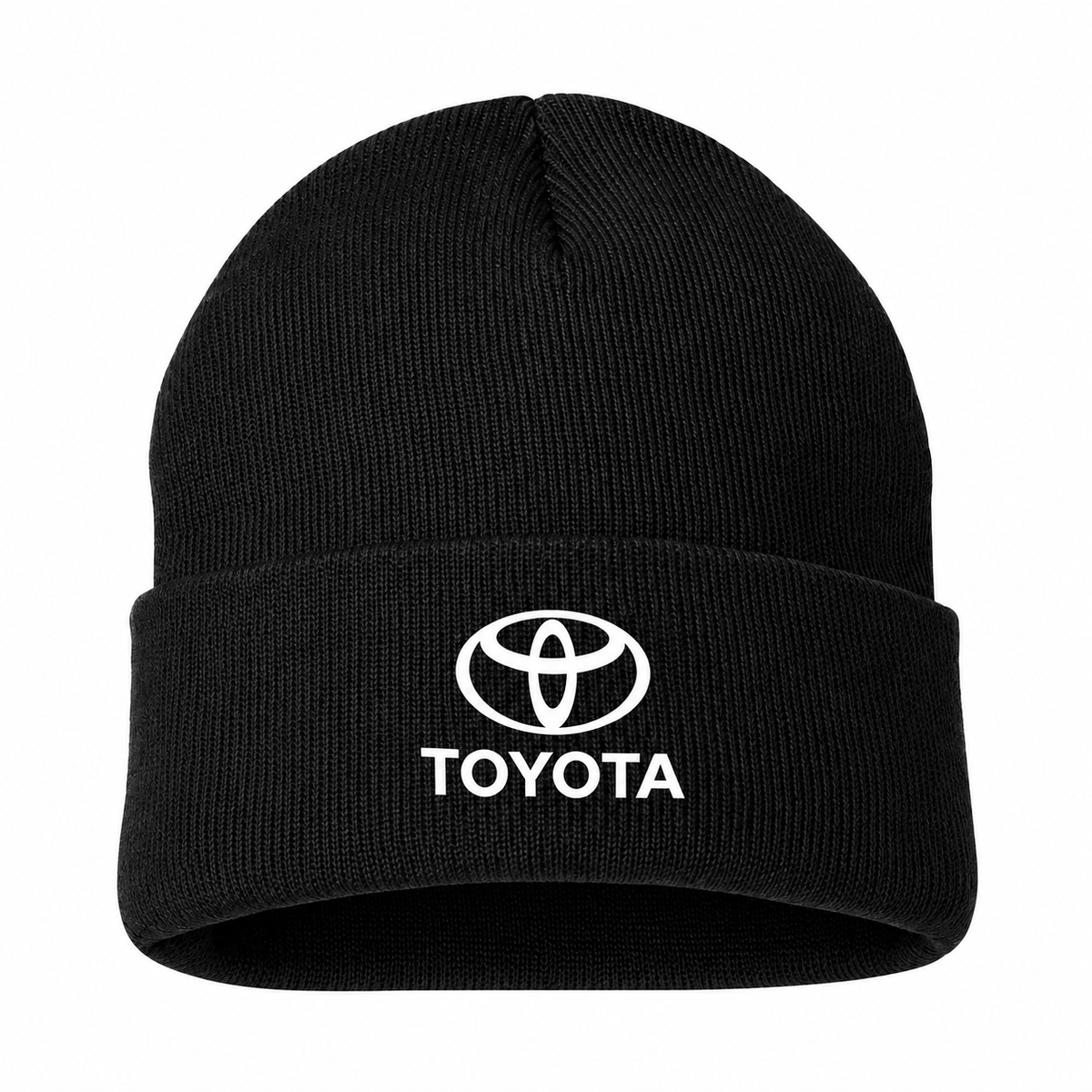 Men's Toyota Beanie Hat — Black — clean front main