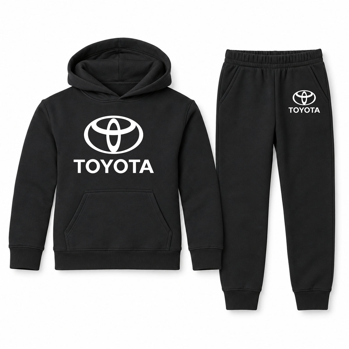 Toyota youth hoodie jogger set, Black, Youth Large ages 10–12