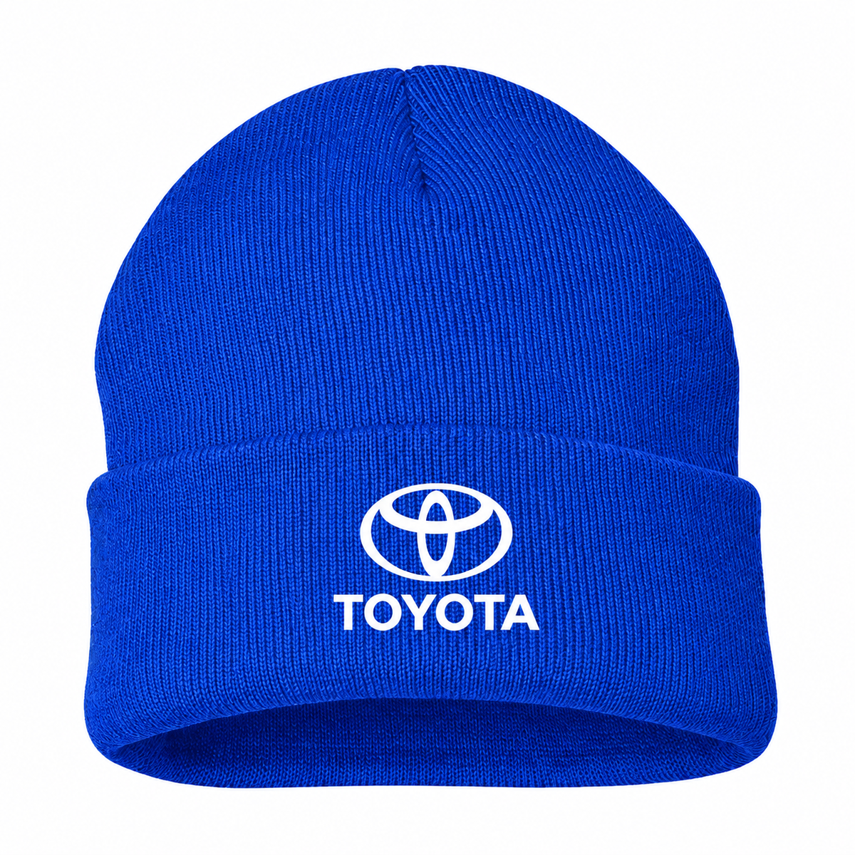 Men's Toyota Beanie Hat — Blue — clean front main