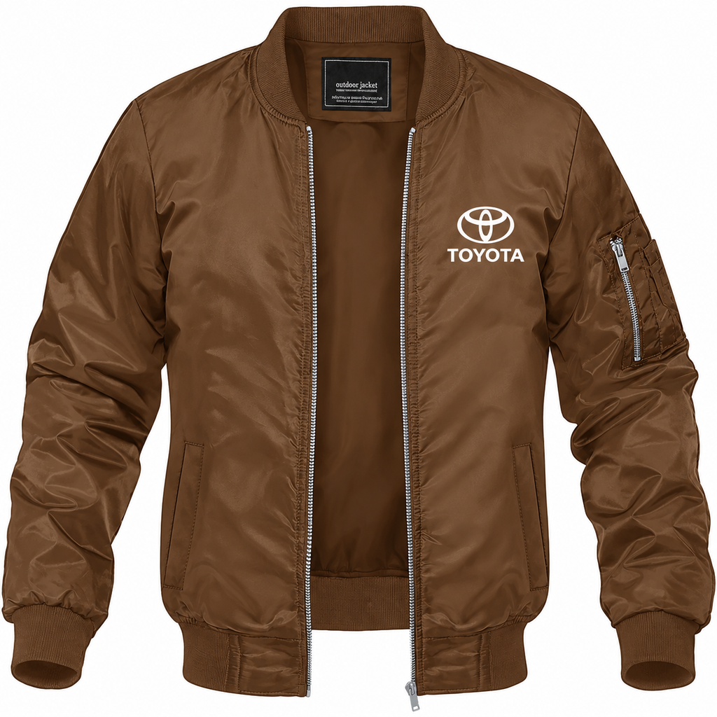 Toyota brown bomber jacket front product photo | color: brown |