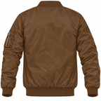 Toyota brown bomber jacket back product view | color: brown |