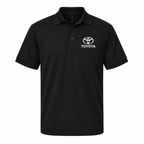 Men’s Toyota Motorsport Car Dry Blend Polo | Color: Black | Image 2 | Studio Product