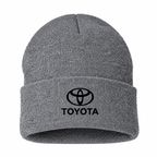 Men's Toyota Beanie Hat — Gray — clean front main