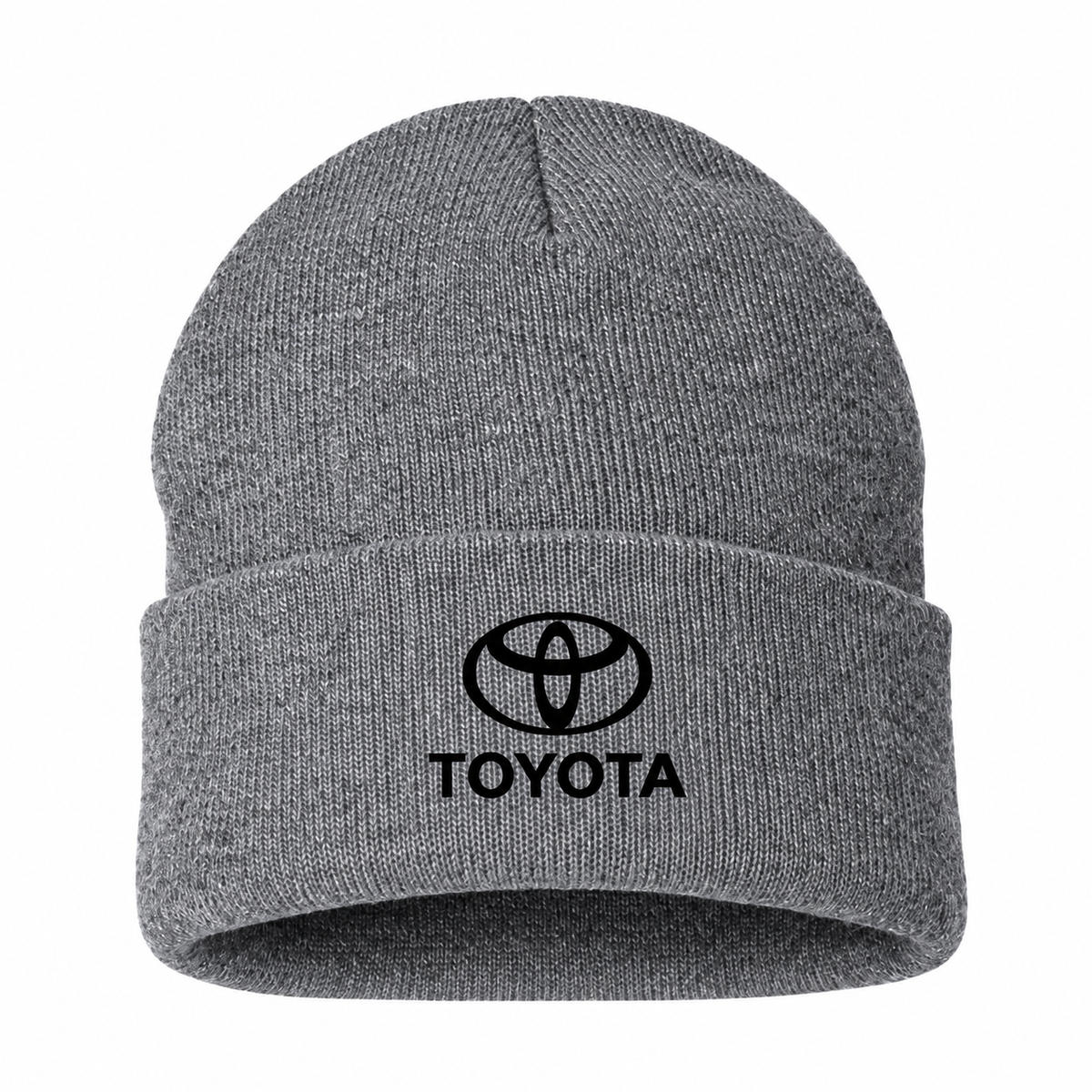 Men's Toyota Beanie Hat — Gray — clean front main