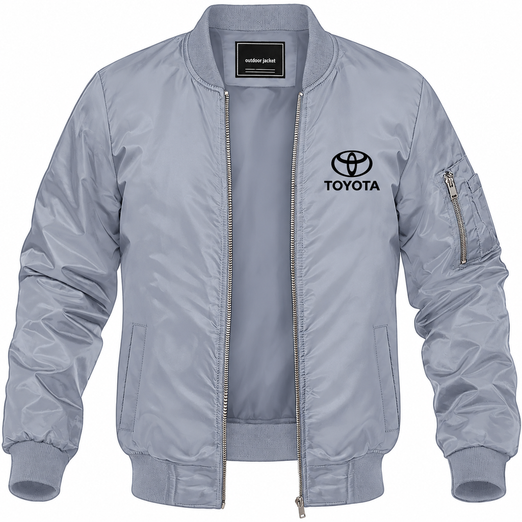 Toyota grey bomber jacket front product photo | color: grey |