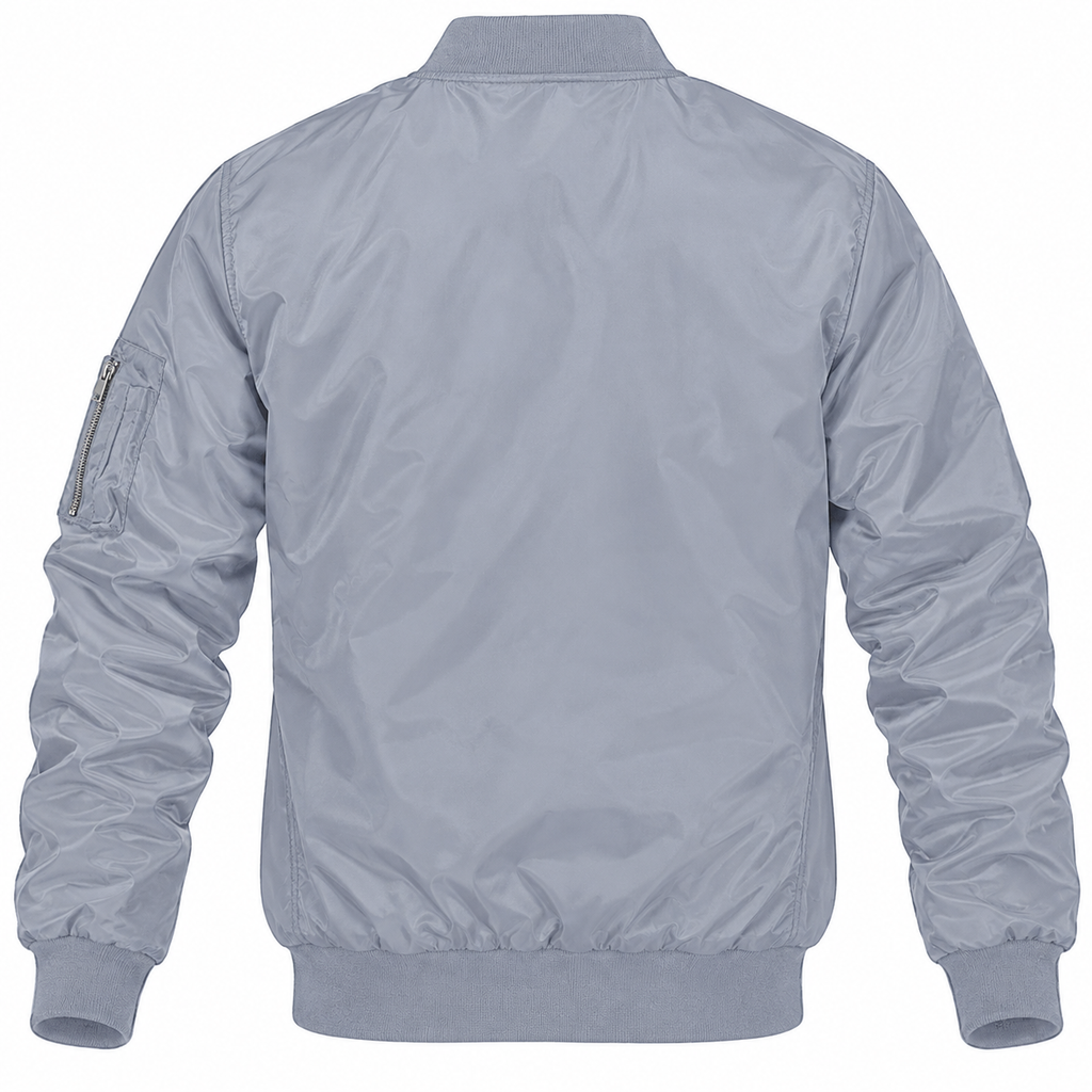 Toyota grey bomber jacket back product view | color: grey |