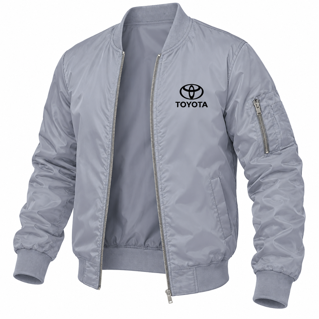 Toyota grey bomber jacket angled product view | color: grey |