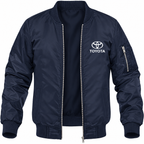 Toyota navy bomber jacket front product photo | color: navy |