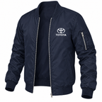 Toyota navy bomber jacket angled product view | color: navy |