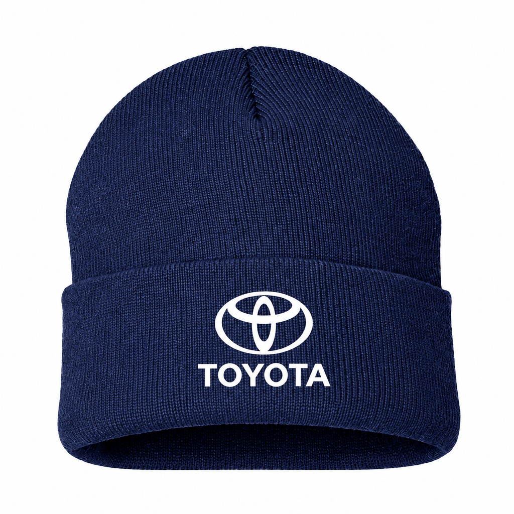 Men's Toyota Beanie Hat — Navy — clean front main