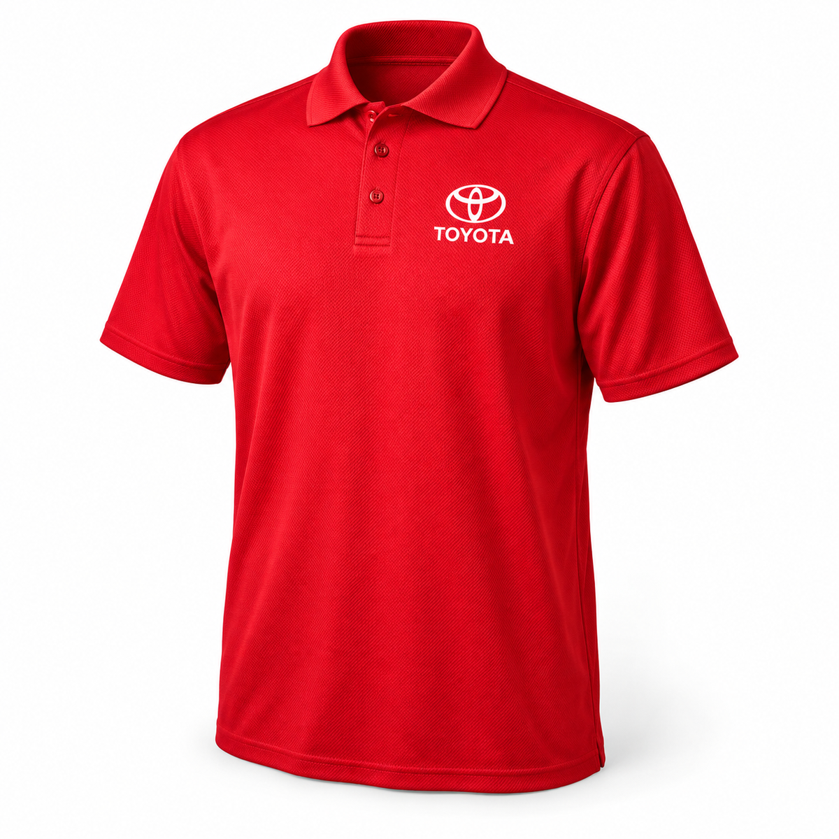 Toyota polyester polo | Color: Red | Image 2