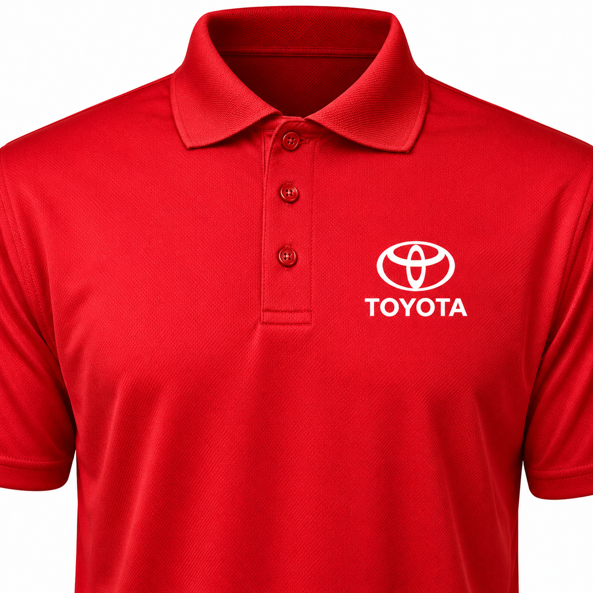Toyota polyester polo | Color: Red | Image 3