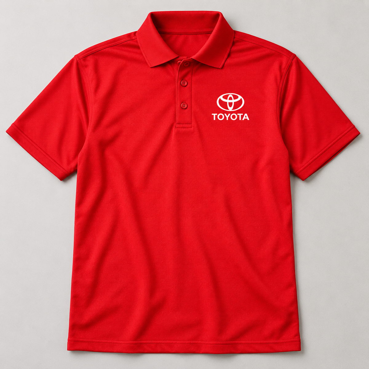 Toyota polyester polo | Color: Red | Image 5