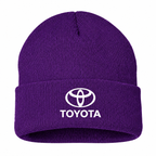 Men's Toyota Beanie Hat — Purple — clean front main
