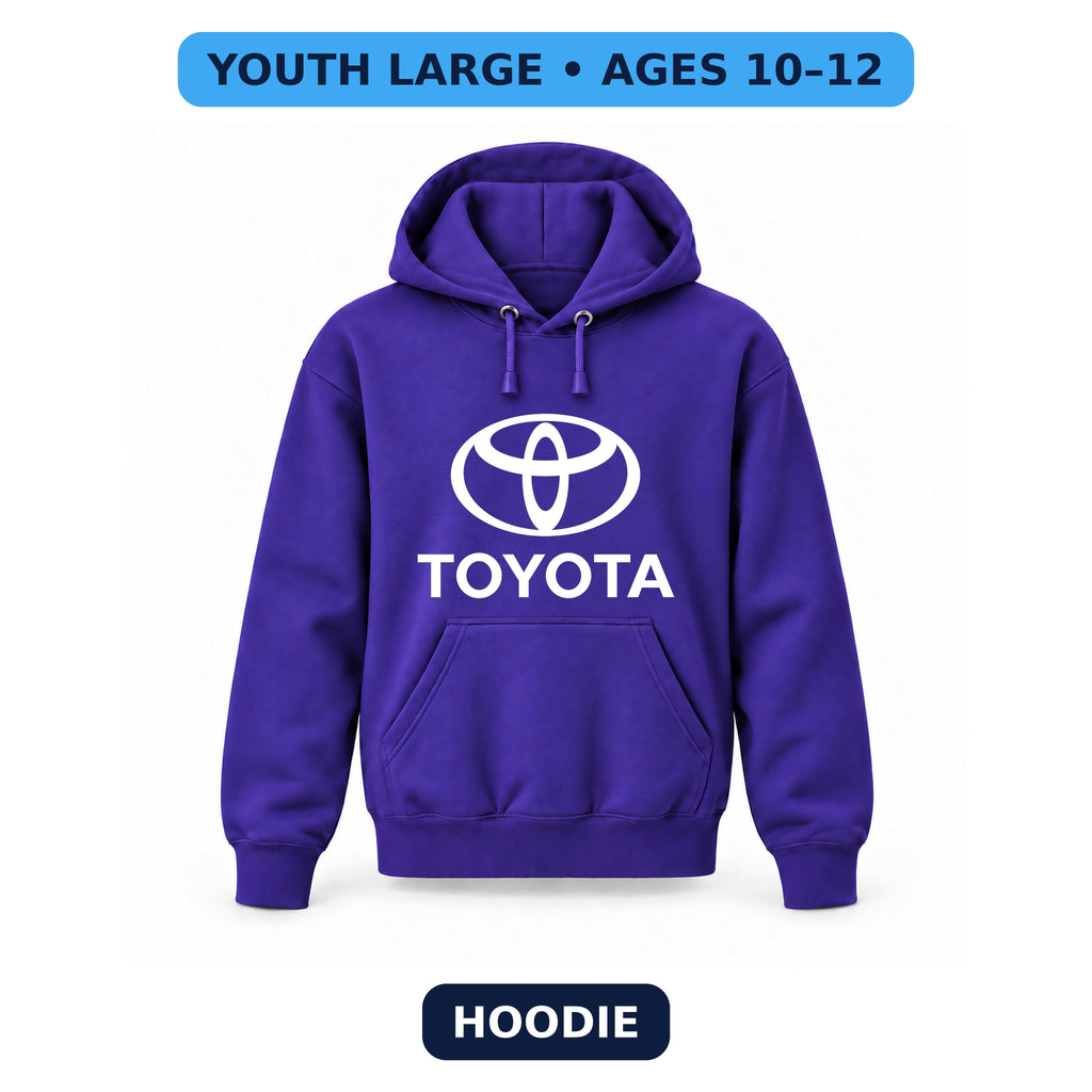 Toyota - Youth Large Hoodie (Ages 10–12) | Color: Purple