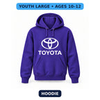 Toyota - Youth Large Hoodie (Ages 10–12) | Color: Purple