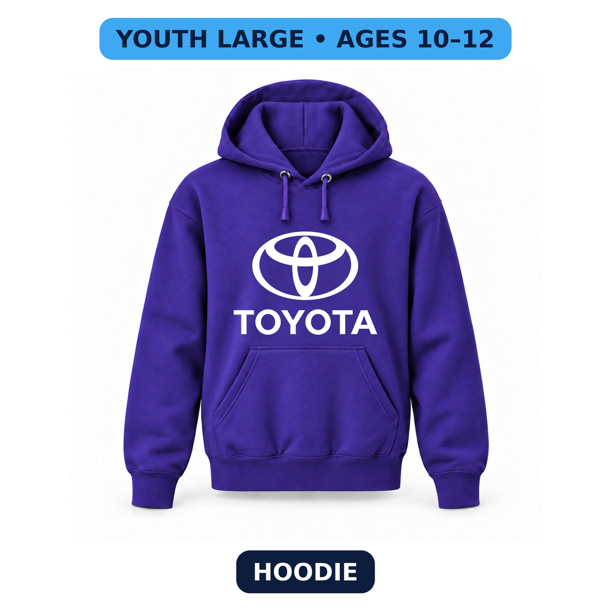 Toyota - Youth Large Hoodie (Ages 10–12) | Color: Purple